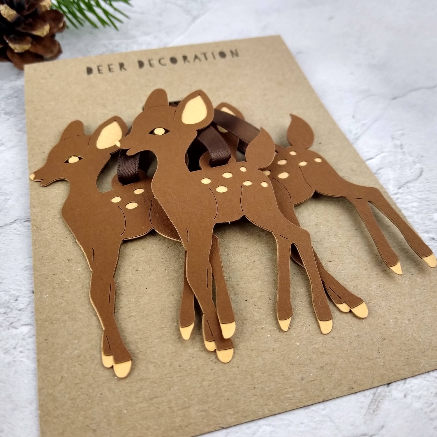 Christmas Deer Decorations – Set of 3 - Image 7