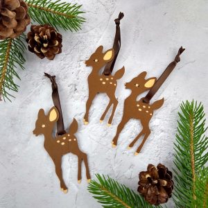 Christmas Deer Decorations – Set of 3