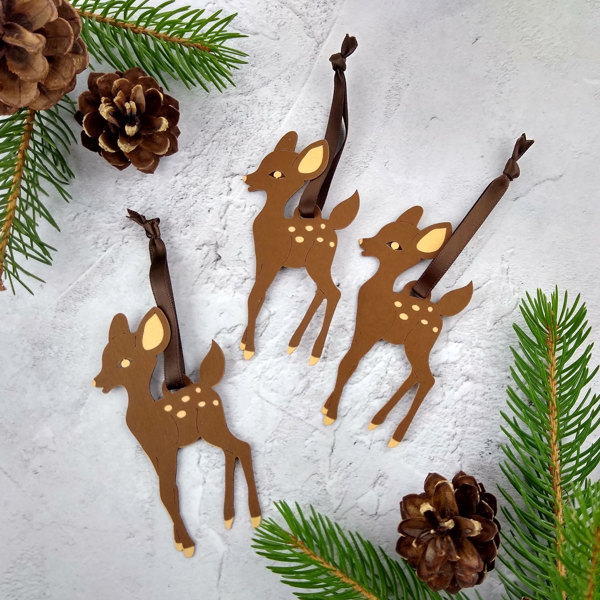 Christmas Deer Decorations – Set of 3