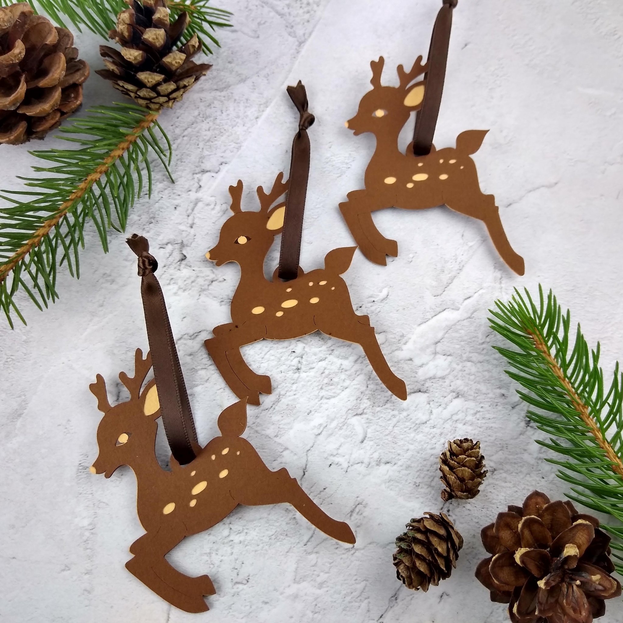 Reindeer Tree Decorations – Set of 3 - Image 9