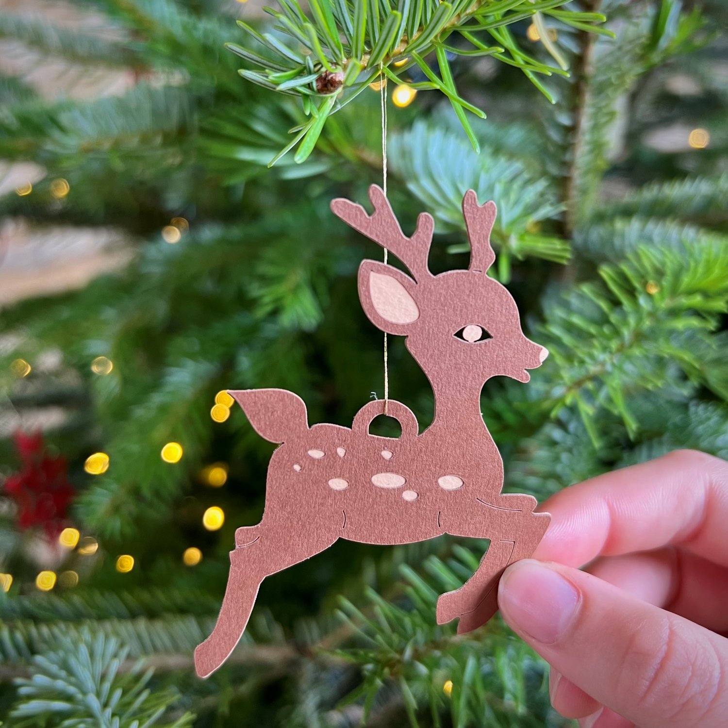 Reindeer Tree Decorations – Set of 3