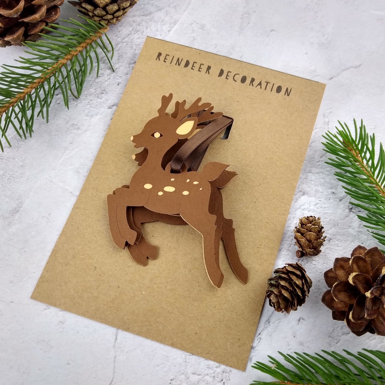 Reindeer Tree Decorations – Set of 3 - Image 8