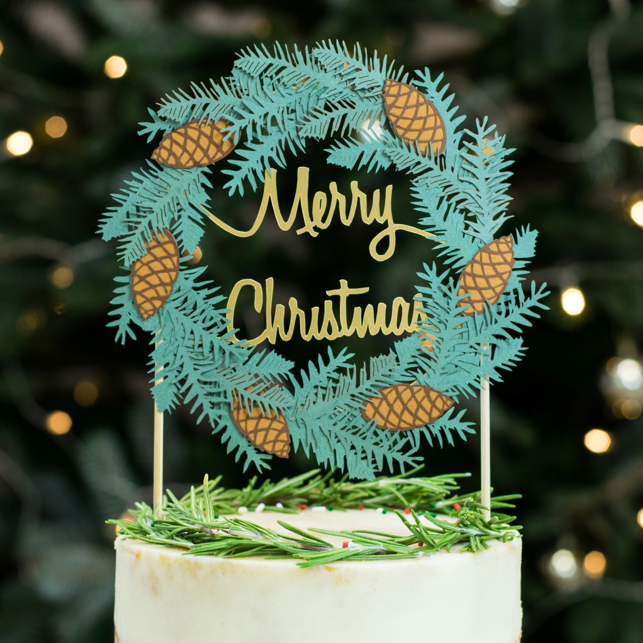 Christmas Wreath Cake Toppers - Image 2