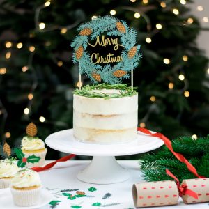 Christmas Wreath Cake Toppers