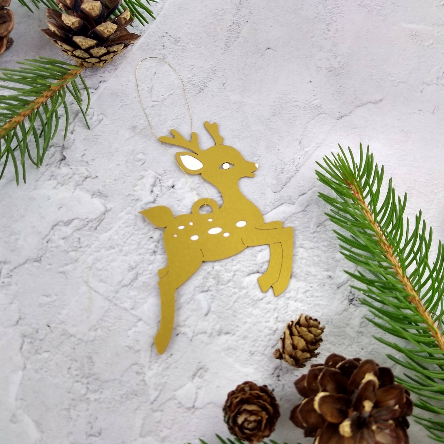 Reindeer Tree Decorations – Set of 3 - Image 7