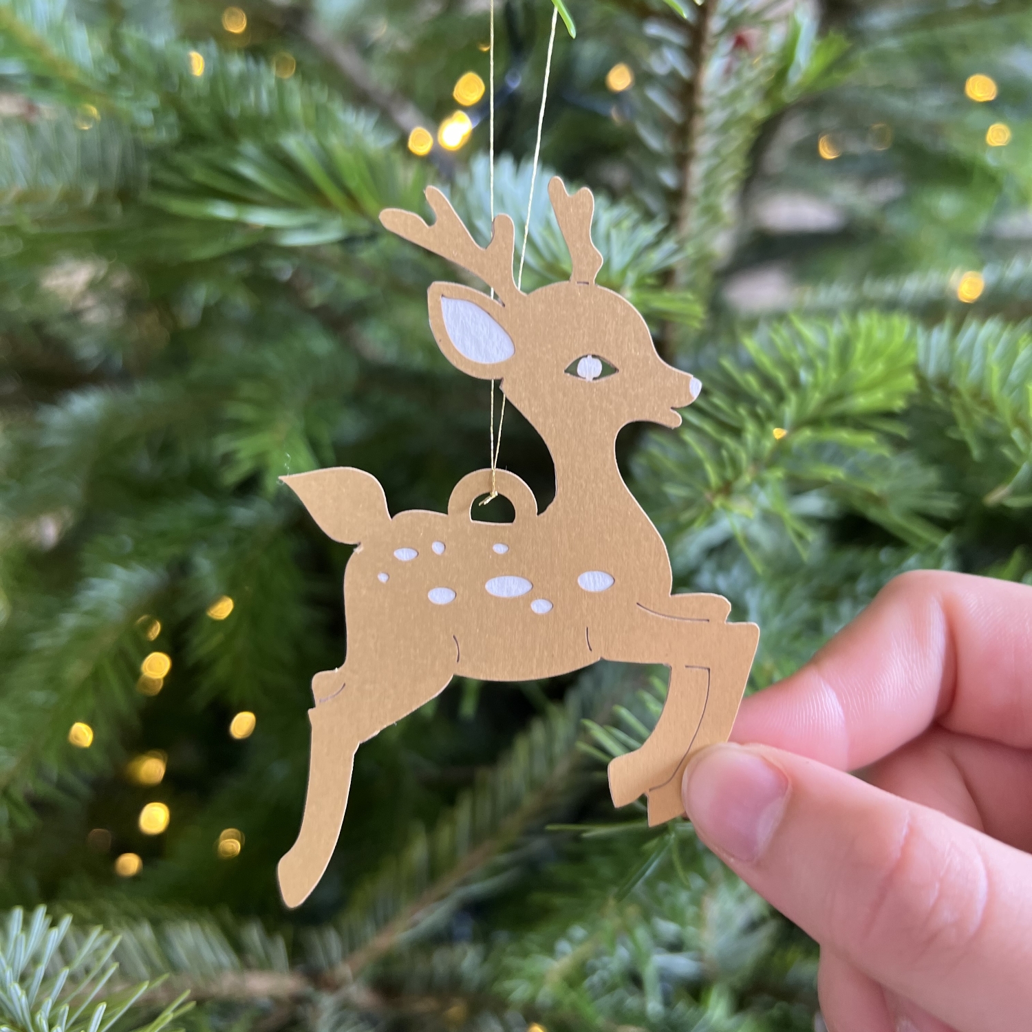 Reindeer Tree Decorations – Set of 3 - Image 6