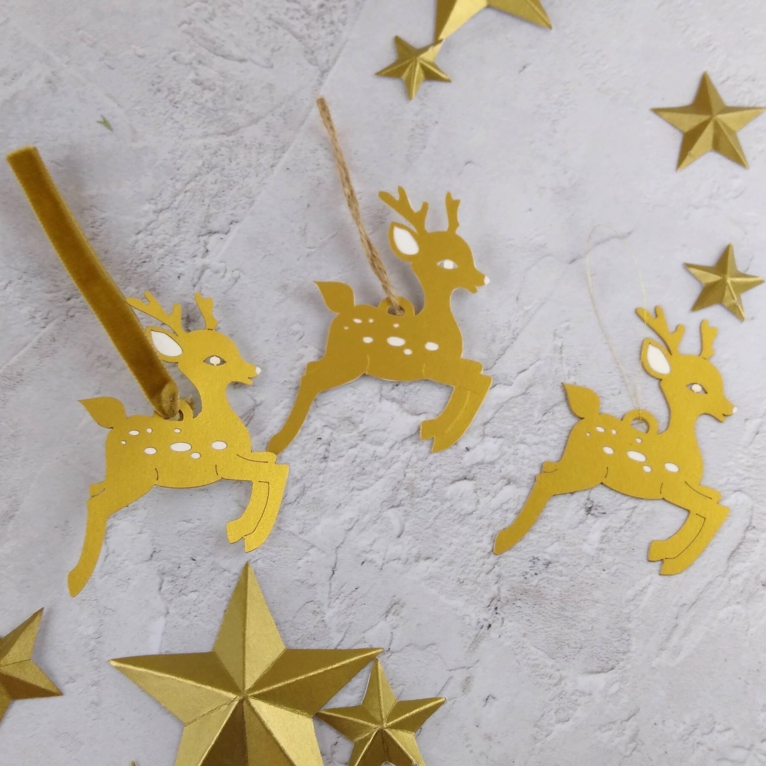 Reindeer Tree Decorations – Set of 3 - Image 5