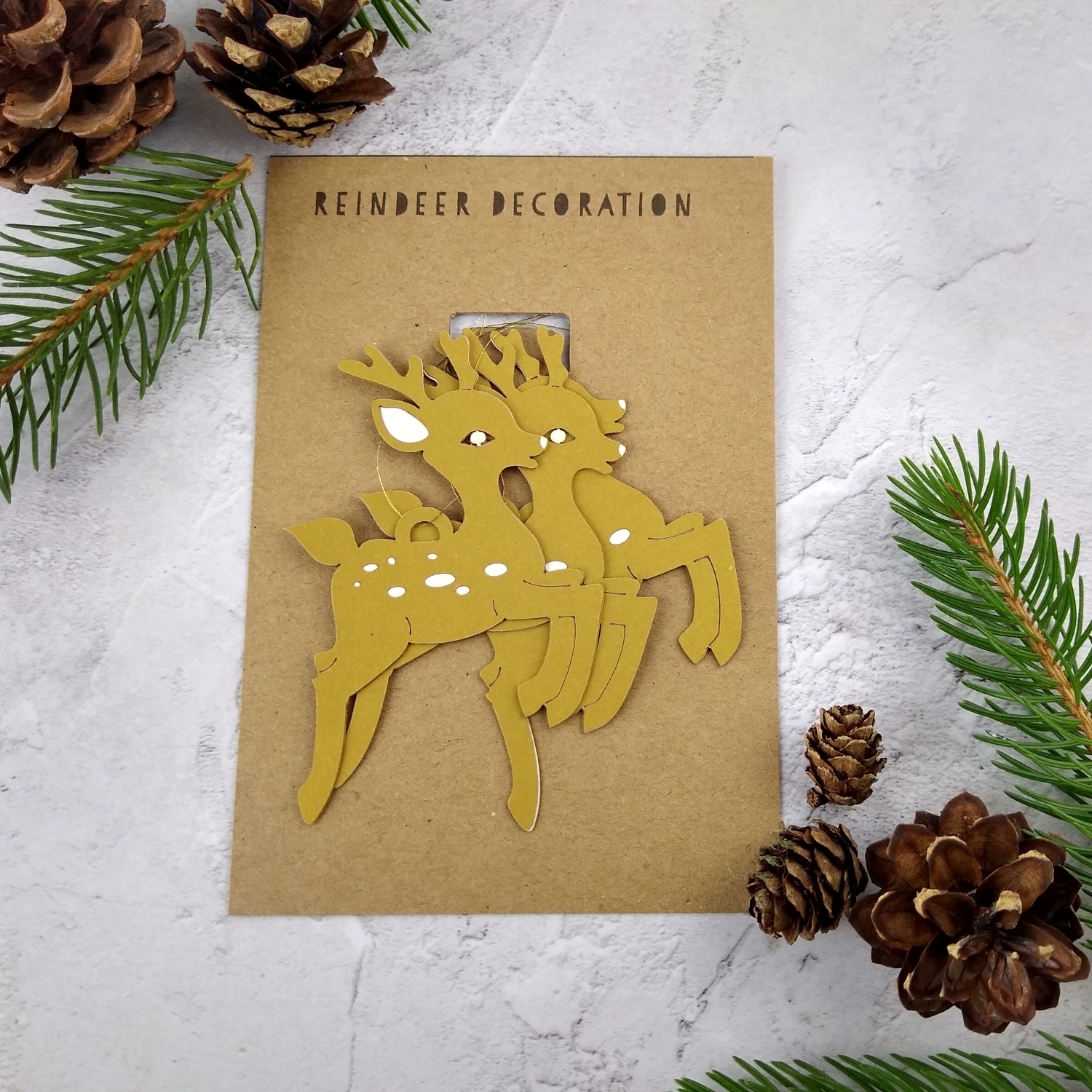 Reindeer Tree Decorations – Set of 3 - Image 3