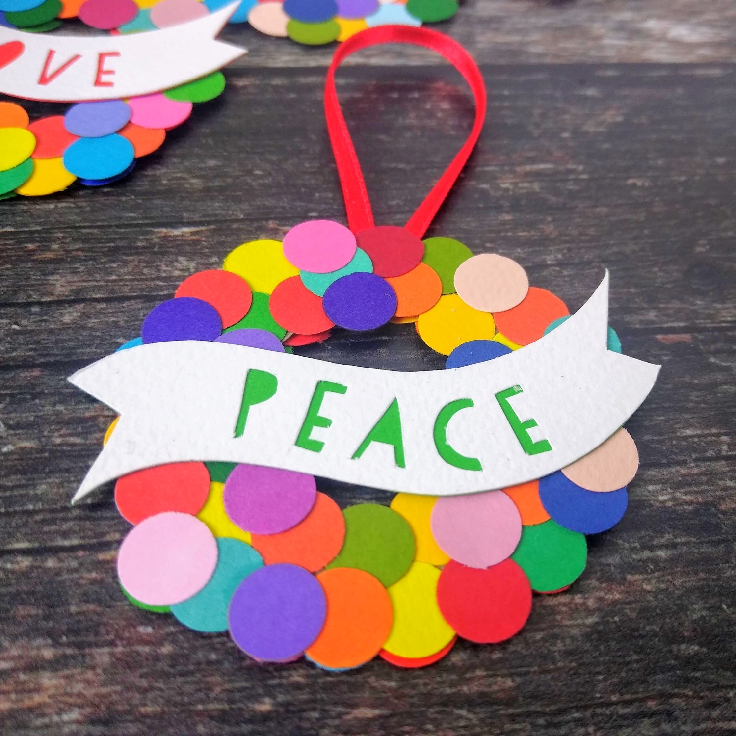 Colourful Christmas Baubles – Set of 4 - Image 2
