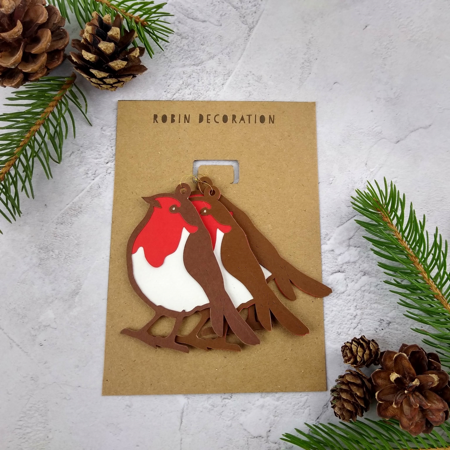 Christmas Robin Decorations - Set of 3 - Image 4