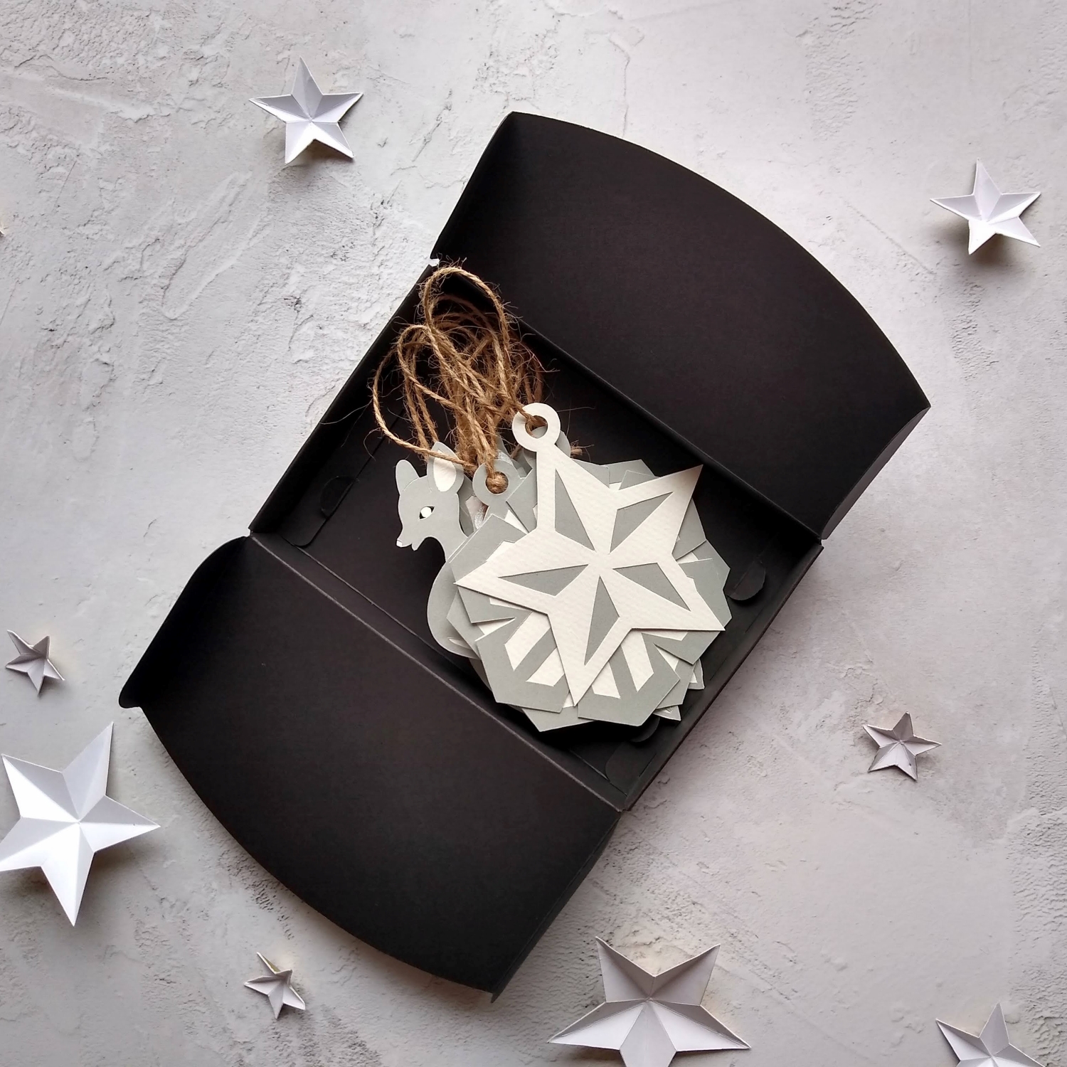 Silver Christmas Decoration Selection - Set of 9 - Image 4
