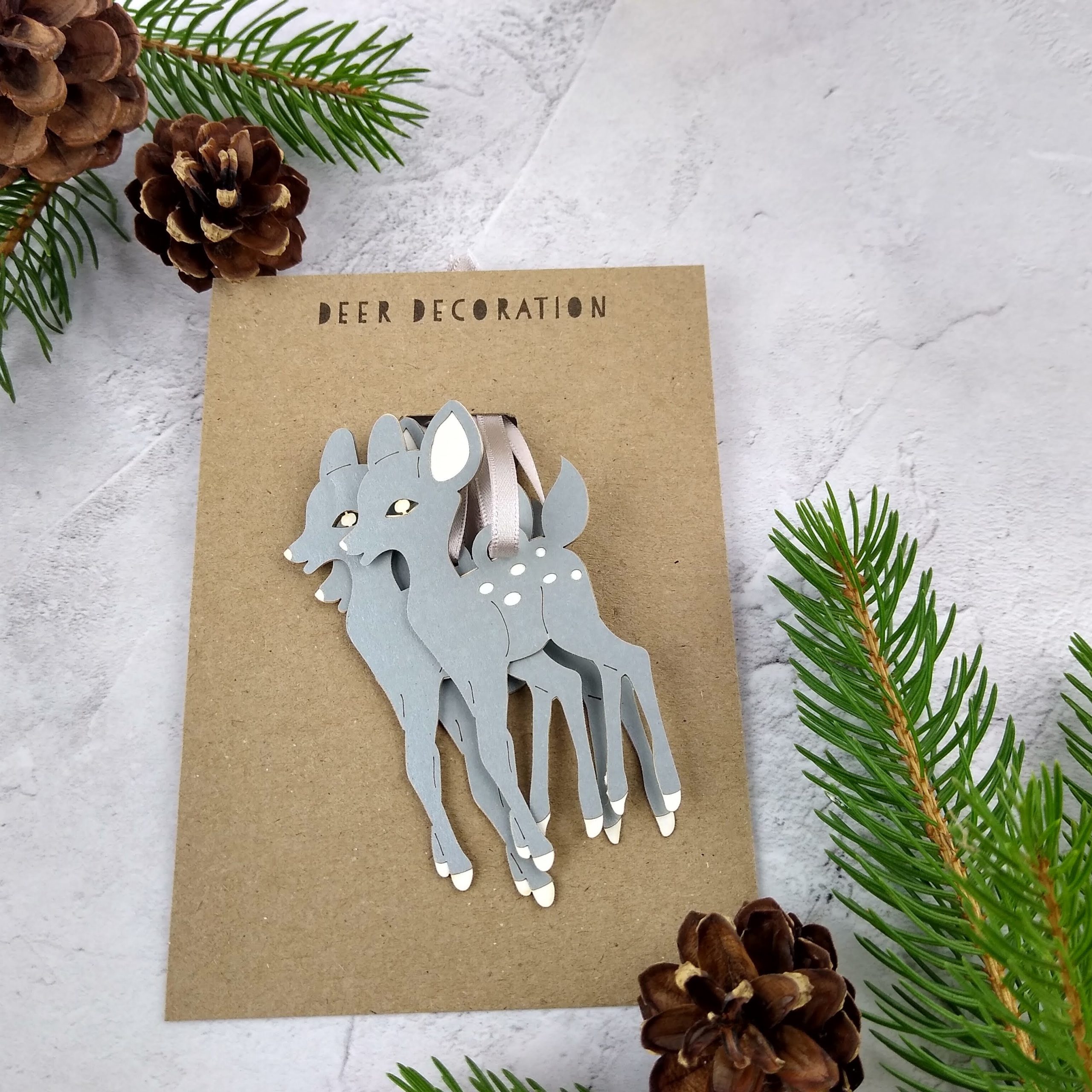 Christmas Deer Decorations – Set of 3 - Image 3