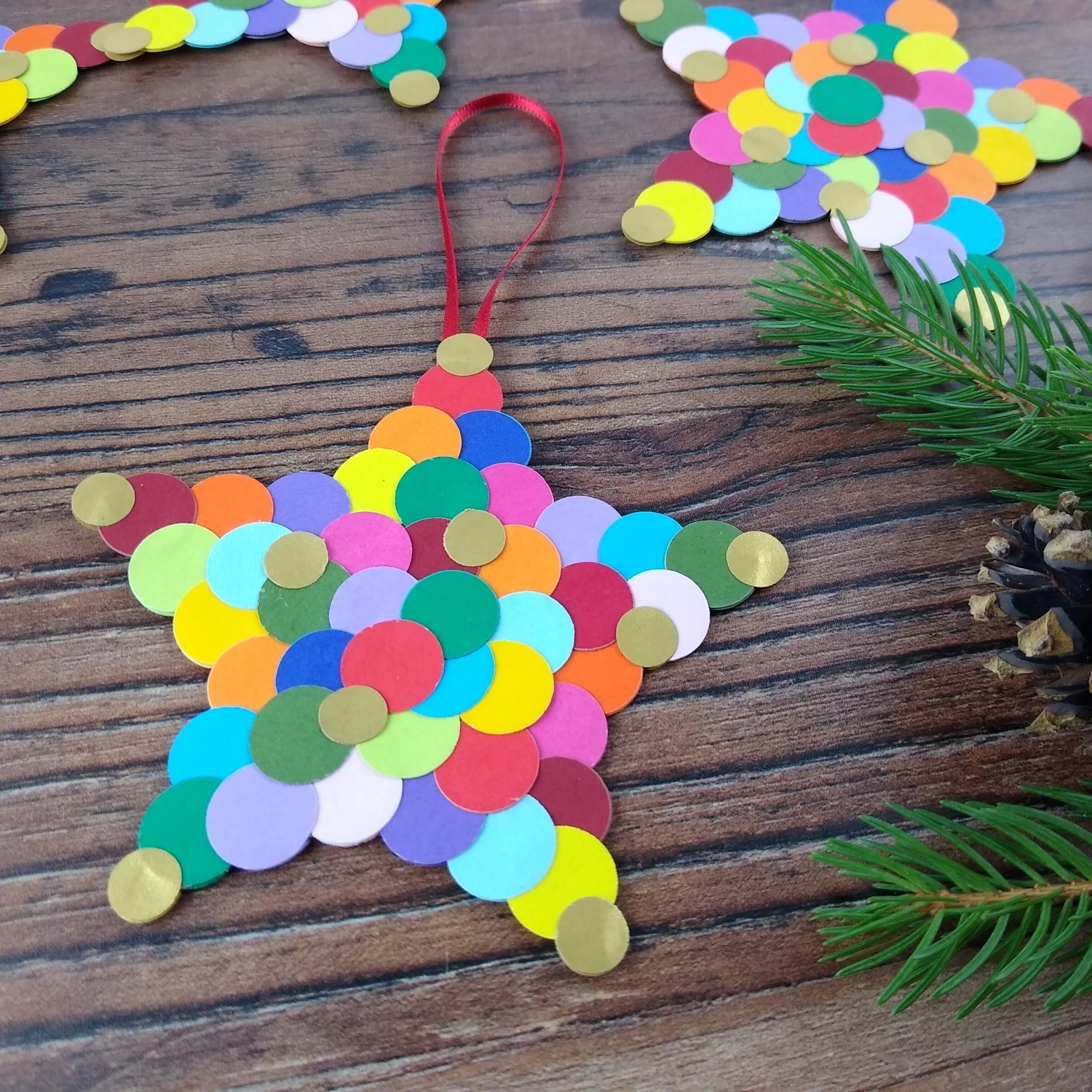 Colourful Christmas Star Decorations - Image 8